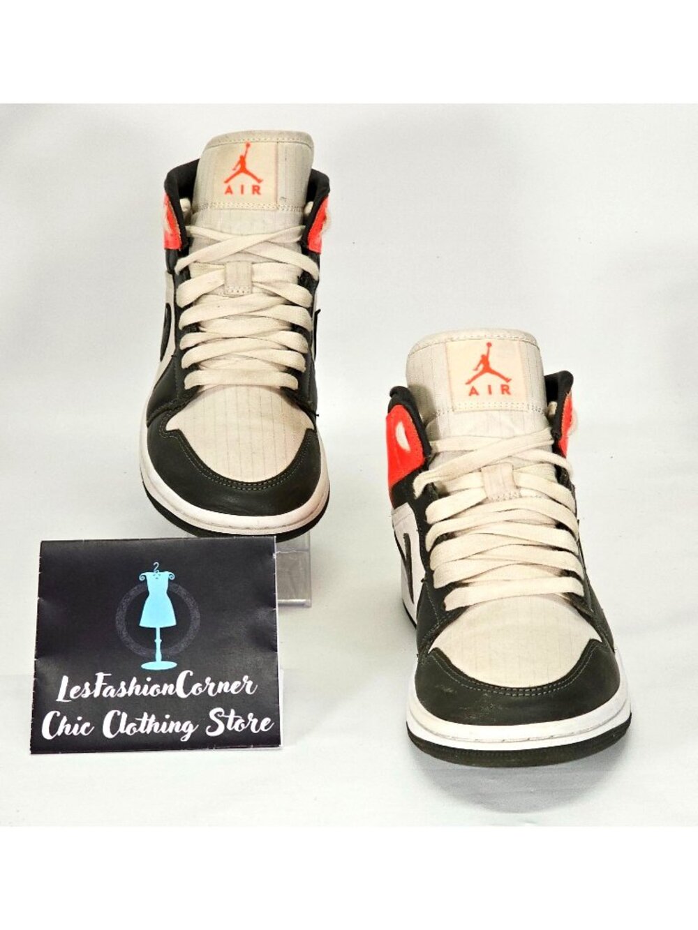 Nike Air Jordan 1 Mid SE Light Orewood Brown Sneakers Leather Size 6.5 Young 010 - Picture 3 of 16